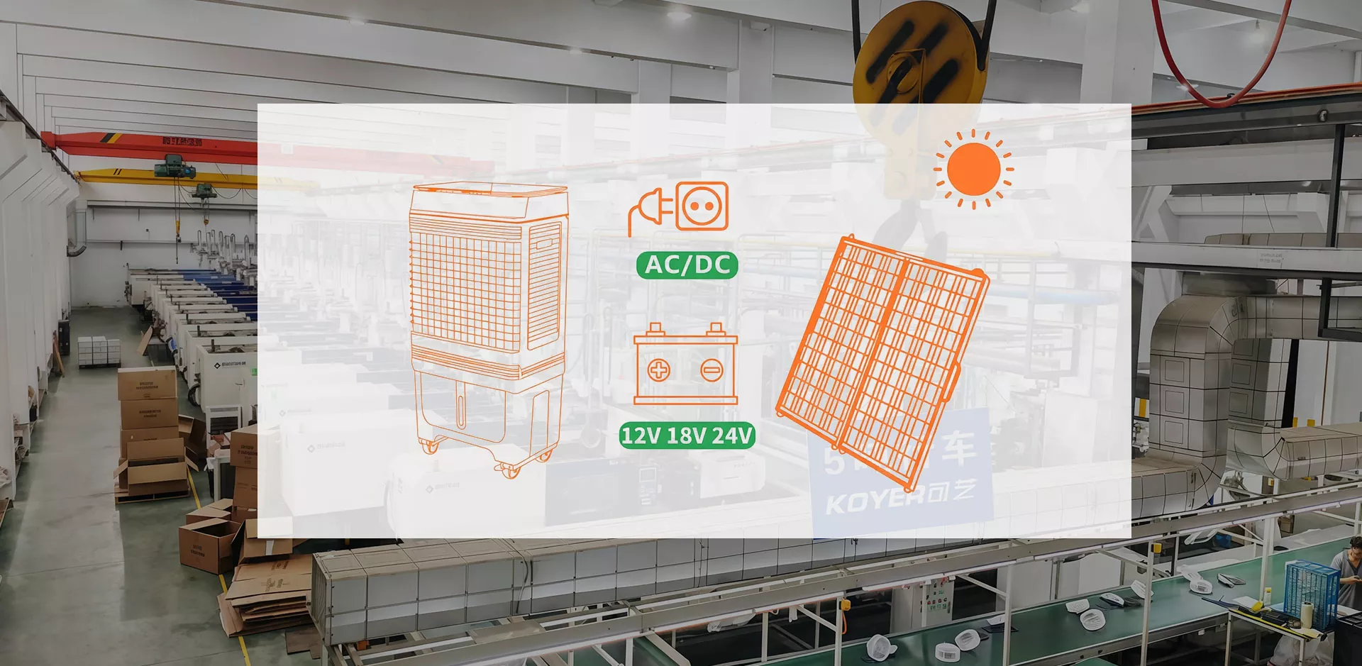 12V AC DC ఎయిర్ కూలర్ ఫ్యాక్టరీ డైరెక్ట్ సేల్